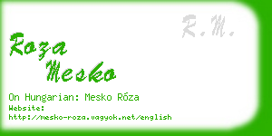 roza mesko business card