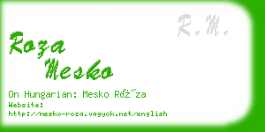 roza mesko business card